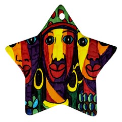 Ethnic Bold Bright Artistic Paper Ornament (Star)