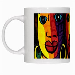 Ethnic Bold Bright Artistic Paper White Mugs