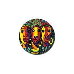 Ethnic Bold Bright Artistic Paper Golf Ball Marker (4 pack)