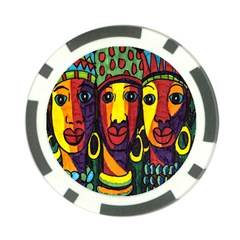 Ethnic Bold Bright Artistic Paper Poker Chip Card Guard