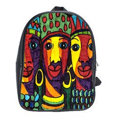 Ethnic Bold Bright Artistic Paper School Bag (Large)