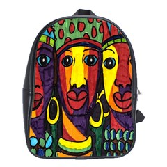 Ethnic Bold Bright Artistic Paper School Bag (XL)