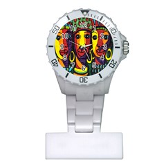 Ethnic Bold Bright Artistic Paper Plastic Nurses Watch