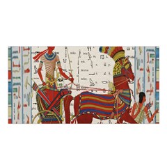Egyptian Tutunkhamun Pharaoh Design Satin Shawl by Celenk