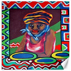 Ethnic Africa Art Work Drawing Canvas 12  X 12   by Celenk