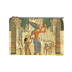 Egyptian Man Sun God Ra Amun Cosmetic Bag (large)  by Celenk