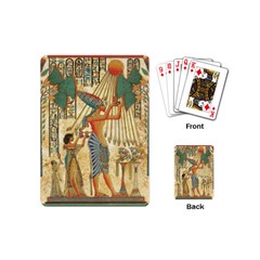 Egyptian Man Sun God Ra Amun Playing Cards (mini)  by Celenk