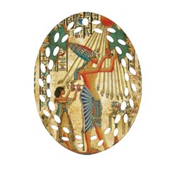 Egyptian Man Sun God Ra Amun Ornament (oval Filigree) by Celenk