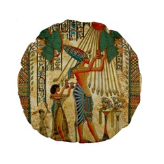 Egyptian Man Sun God Ra Amun Standard 15  Premium Round Cushions