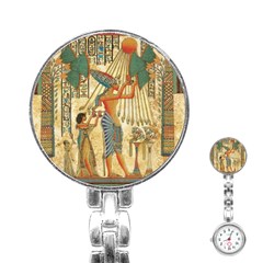 Egyptian Man Sun God Ra Amun Stainless Steel Nurses Watch by Celenk
