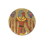 Egyptian Tutunkhamun Pharaoh Design Magnet 3  (Round) Front