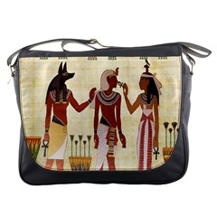 Egyptian Design Man Woman Priest Messenger Bags by Celenk