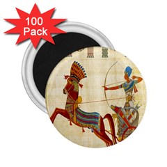 Egyptian Tutunkhamun Pharaoh Design 2 25  Magnets (100 Pack)  by Celenk