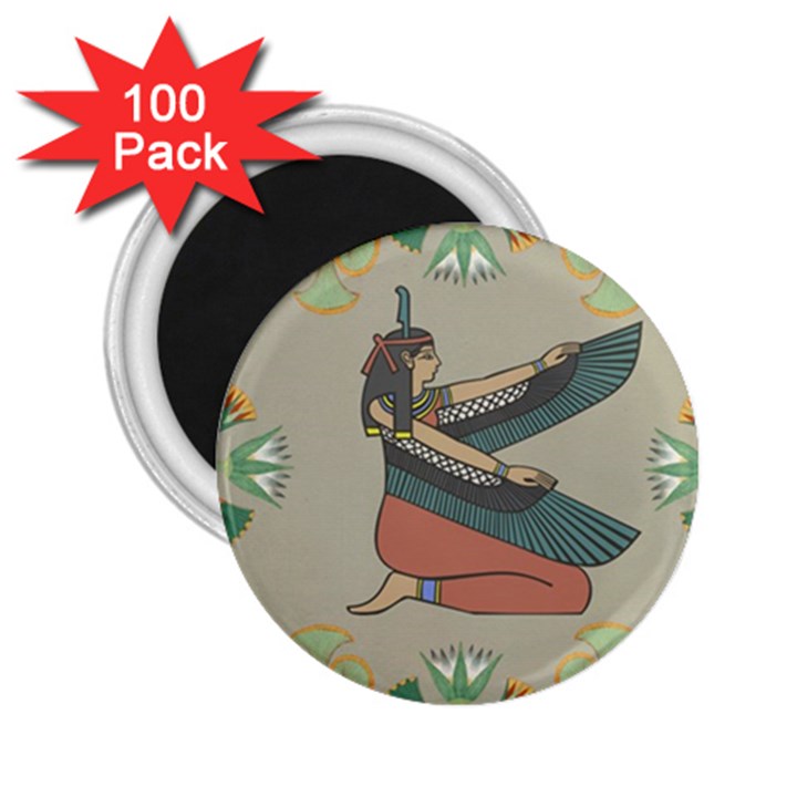 Egyptian Woman Wings Design 2.25  Magnets (100 pack) 