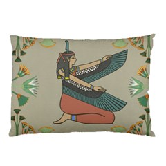 Egyptian Woman Wings Design Pillow Case by Celenk
