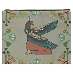 Egyptian Woman Wings Design Cosmetic Bag (xxxl)  by Celenk