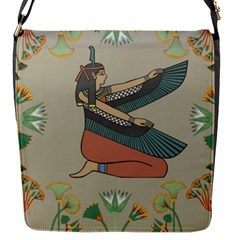 Egyptian Woman Wings Design Flap Messenger Bag (s) by Celenk