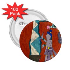 Mexico Puebla Mural Ethnic Aztec 2 25  Buttons (100 Pack)  by Celenk