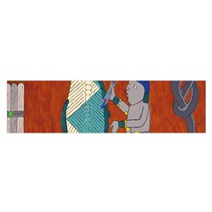 Mexico Puebla Mural Ethnic Aztec Satin Scarf (oblong)