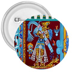 Mexico Puebla Mural Ethnic Aztec 3  Buttons by Celenk