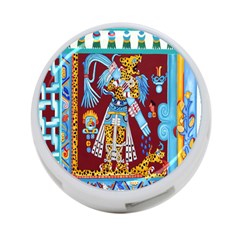 Mexico Puebla Mural Ethnic Aztec 4-port Usb Hub (two Sides)  by Celenk