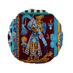 Mexico Puebla Mural Ethnic Aztec Standard 15  Premium Round Cushions