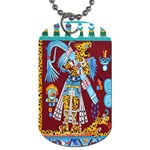 Mexico Puebla Mural Ethnic Aztec Dog Tag (Two Sides) Back