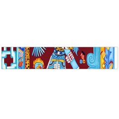 Mexico Puebla Mural Ethnic Aztec Large Flano Scarf  by Celenk