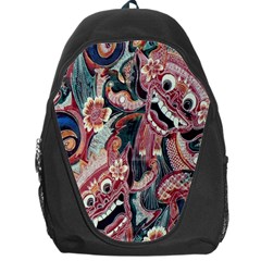 Indonesia Bali Batik Fabric Backpack Bag by Celenk