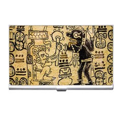 Mystery Pattern Pyramid Peru Aztec Font Art Drawing Illustration Design Text Mexico History Indian Business Card Holders