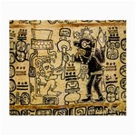 Mystery Pattern Pyramid Peru Aztec Font Art Drawing Illustration Design Text Mexico History Indian Small Glasses Cloth (2-Side) Back