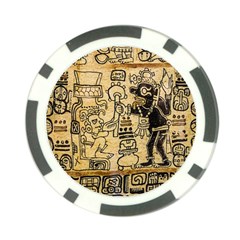 Mystery Pattern Pyramid Peru Aztec Font Art Drawing Illustration Design Text Mexico History Indian Poker Chip Card Guard