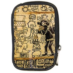 Mystery Pattern Pyramid Peru Aztec Font Art Drawing Illustration Design Text Mexico History Indian Compact Camera Cases