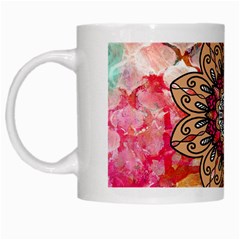 Mandala Art Design Pattern Ethnic White Mugs by Celenk