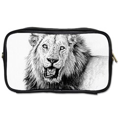 Lion Wildlife Art And Illustration Pencil Toiletries Bags by Celenk