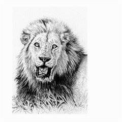 Lion Wildlife Art And Illustration Pencil Large Garden Flag (two Sides) by Celenk