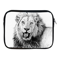 Lion Wildlife Art And Illustration Pencil Apple Ipad 2/3/4 Zipper Cases by Celenk