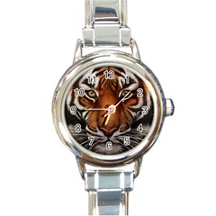 The Tiger Face Round Italian Charm Watch