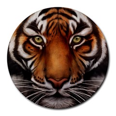 The Tiger Face Round Mousepads by Celenk