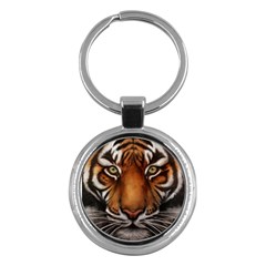 The Tiger Face Key Chains (Round) 