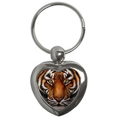 The Tiger Face Key Chains (Heart) 