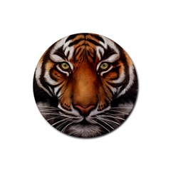 The Tiger Face Rubber Coaster (round) 