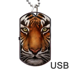 The Tiger Face Dog Tag USB Flash (Two Sides)