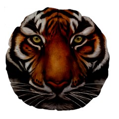 The Tiger Face Large 18  Premium Round Cushions