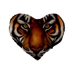 The Tiger Face Standard 16  Premium Heart Shape Cushions
