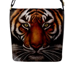 The Tiger Face Flap Messenger Bag (L) 