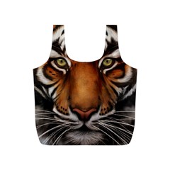 The Tiger Face Full Print Recycle Bags (S) 