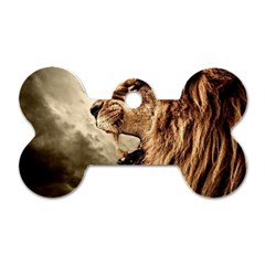 Roaring Lion Dog Tag Bone (one Side) by Celenk