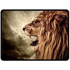 Roaring Lion Fleece Blanket (large)  by Celenk
