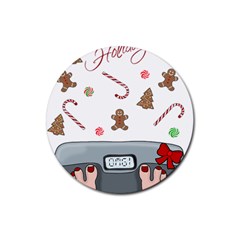 Hilarious Holidays  Rubber Coaster (round)  by Valentinaart